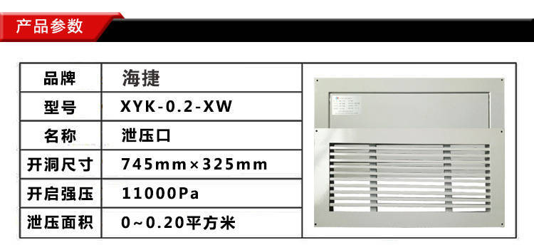 氣體泄壓口產(chǎn)品詳細(xì)參數(shù)
